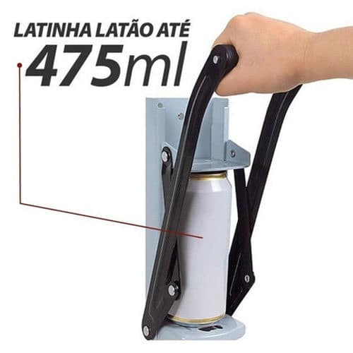 Amassador De Lata Latinha Latão Cerveja Reciclagem Até 475ml - Imagem 3