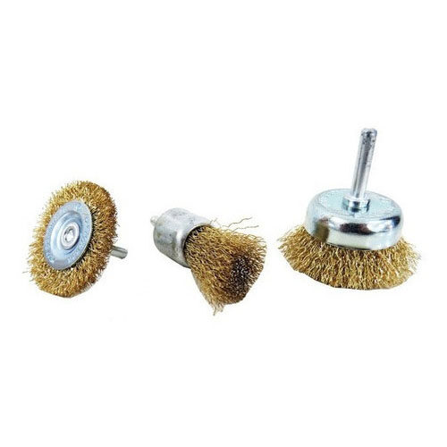 Jogo Kit Escova De Aço Circular Com Haste 3 Pçs P/ Furadeira - Imagem 1