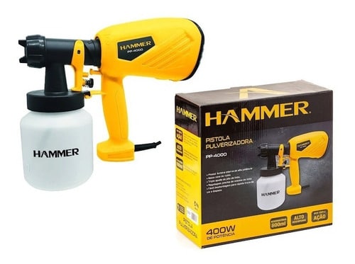 Pistola Pulverizadora 400w Pp-4000 800ml Hammer 220v
