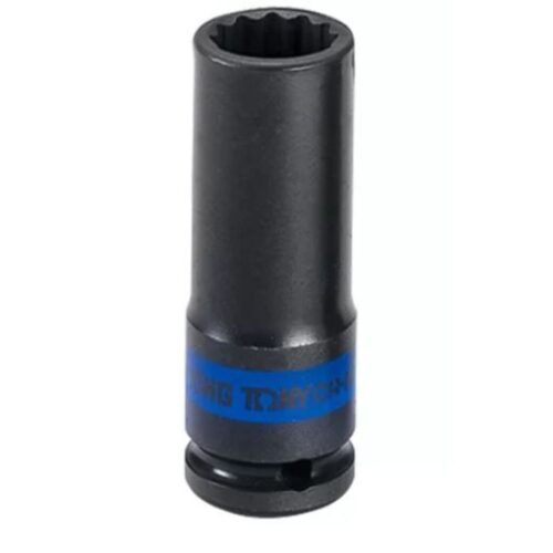 Soquete de Impacto Estriado Extra Longo 1/2" x 18 mm - KINGTONY